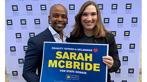 Delaware; Sarah McBride; Alphonso David; State Senate; Endorsement; Election