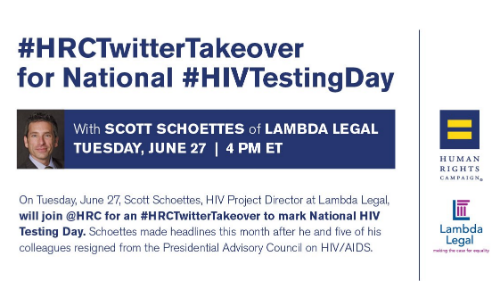 Scott Schoettes; HRC Twitter Takeover