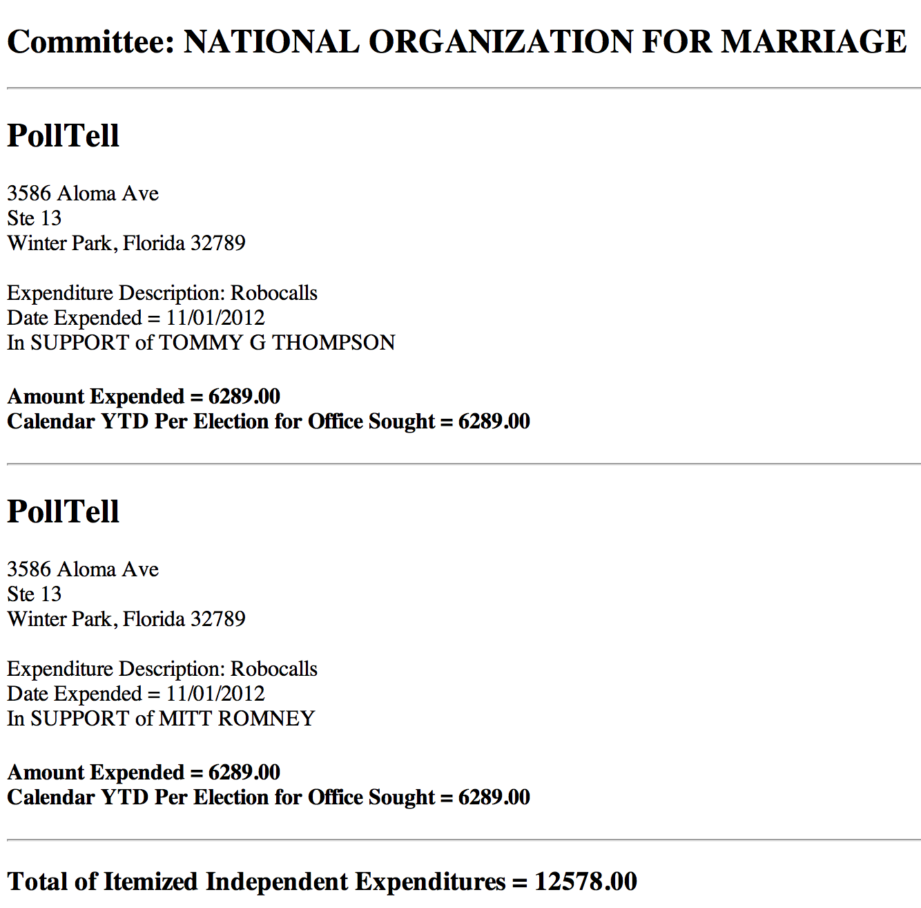 NOM; National Organization for Marriage
